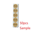 50pcs Round Natural Kraft Handmade Stickers scrapbooking for package adhesive thank you sticker seal labels stationery