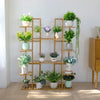 Multi-Tiered Bamboo Plant Stand Indoor Outdoor Flower Pot Holder Rack for Garden Balcony Living Room