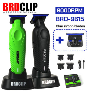 BRDCLIP BRD9615 9000PRM Professional Men's Hair Trimmer Barber Finish Electric Clipper DLC Blue Blade Hair Cutting Machine
