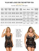 Nighty For Ladies Sexy Lingerie Plus Size XXXL 5XL Soft Eyelash Lace Sheer Erotic Costumes Transparent Babydoll Lingerie Bustier