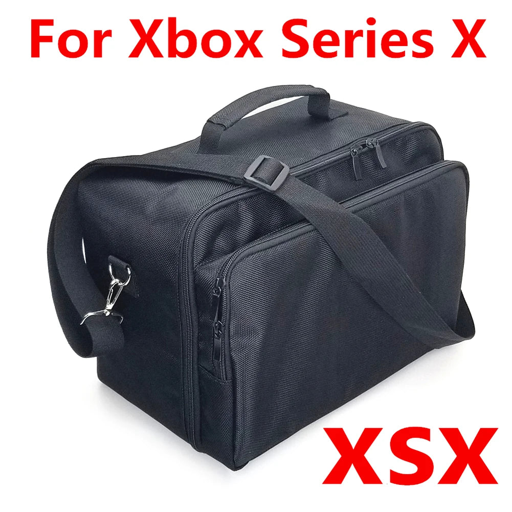 For Xbox Series X/S Console Carrying Case Anti-Scratch Handbag Shoulder Bag Protective Travel Bag for Console Controllers Cables