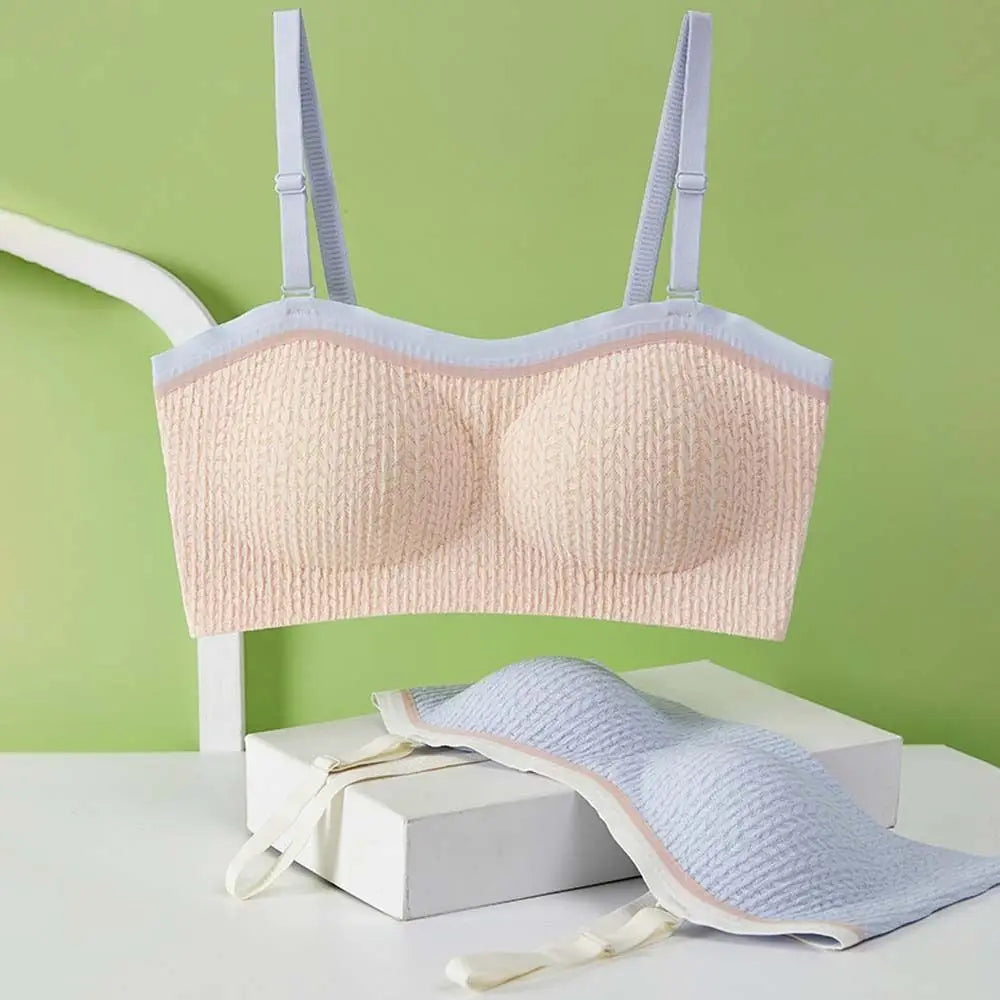 Lingerie Adjustable Wireless Bra Close-fitting Elastic Traceless Brassiere for Women Anti-sagging Gathered Breasts Seamless Bras