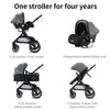 Luxury Baby Stroller 3 in1 Portable Travel Baby Carriage Fold Pram High Landscape Aluminum Frame Newborn Infant Stroller