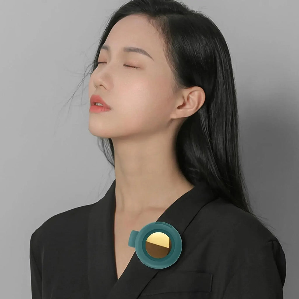 MF019 Mini Whirlwind Portable Snap On Charging Fan Waist Clip Mini Whirlwind Fan 3-Speed Handsfree Silent Strong Wind