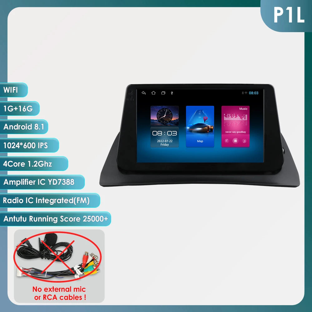 Hizpo Car Radio Android Auto For Renault kangoo 2009-2018 Multimedia Player Carplay GPS Intelligent System NO 2DIN DVD Head Unit