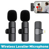 New Wireless Lavalier Microphone Portable Audio Video Recording Mini Microphone for iPhone ios Live Gaming Phone