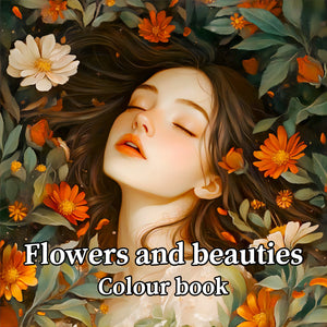 Adult Picture Book: Beautiful Women in Bloom for Makeup Practice with Detailed Portraits and Coloring Pencil Techniques
