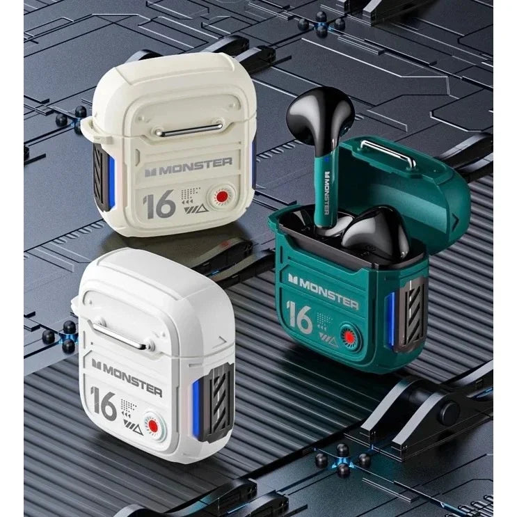 Fone De Ouvido Monster XKT16 TWS Bluetooth 5.3 Sem Fio Estéreo