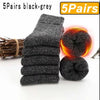 5 Pairs Thicken Warm Socks Men Autumn Winter Harajuku Socks Towel Keep Warm Winter Crew Socks Christmas Gift Socks For Man