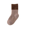 Winter Children Home Sleeping Socks  Indoor Socks Patchwork Color  Socks Mid Tube Socks Striped Socks Floor Socks