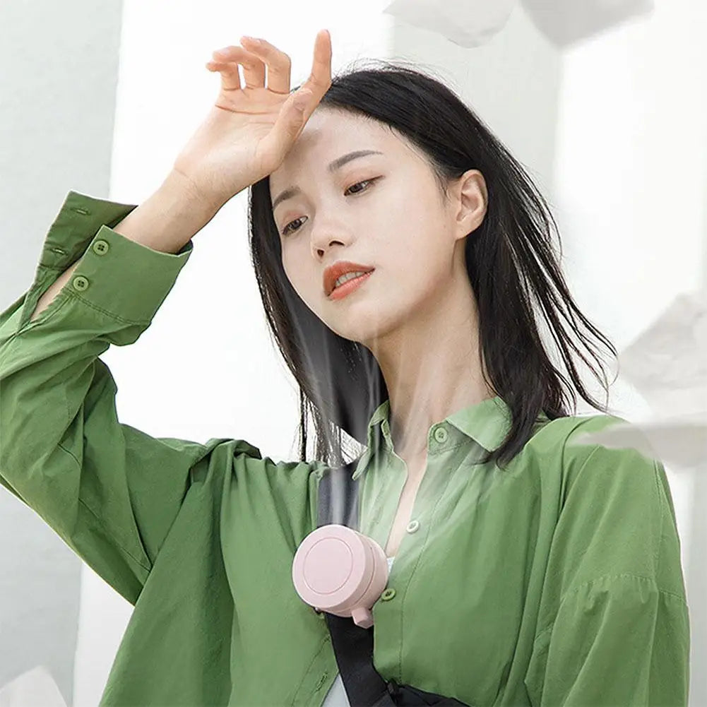 Portable Fan Clip-on Wearable Neck Fan 3-speed Belt Fan Powered By Rechargeable Battery USB Rechargeable Pocket Fan 360 Degree