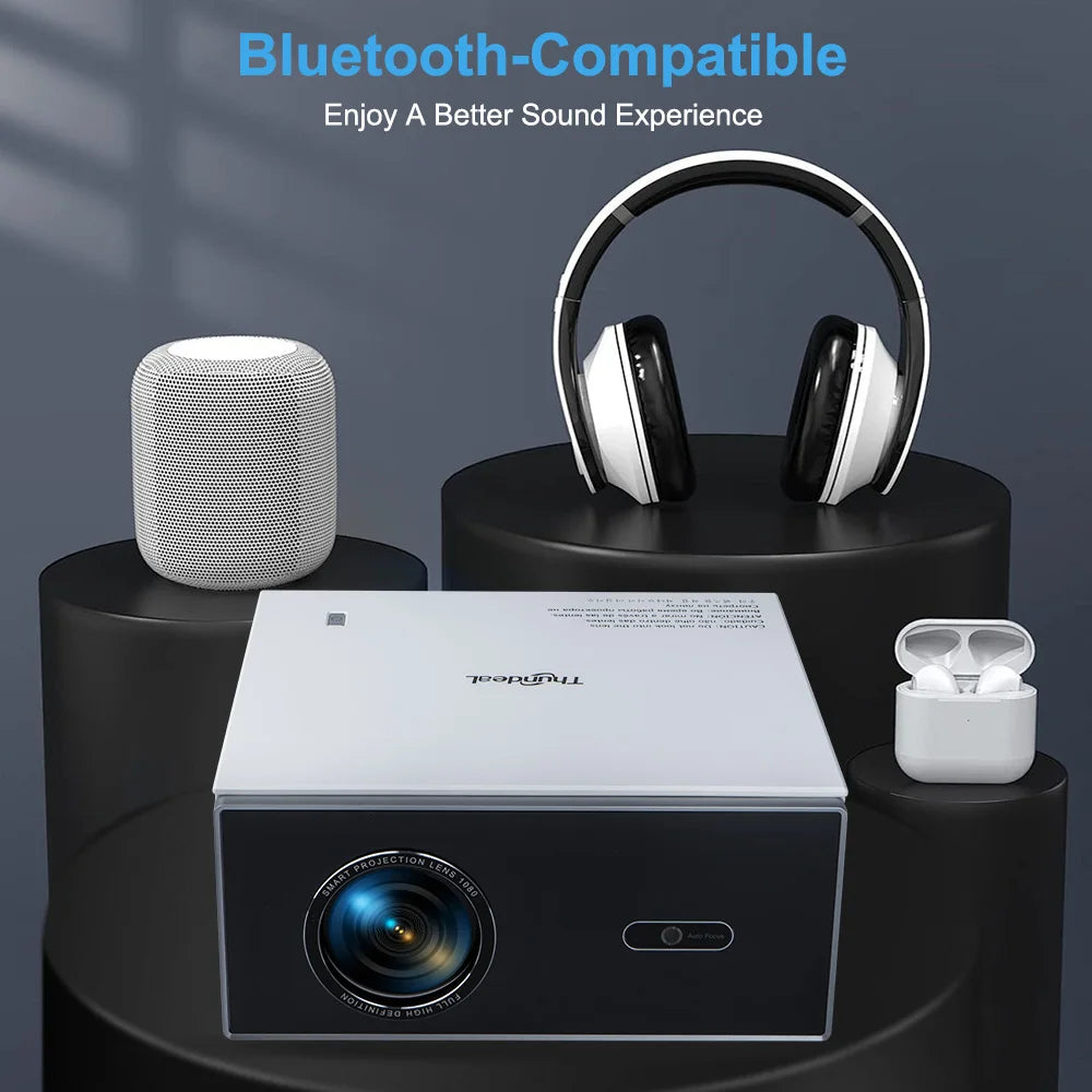 ThundeaL TDA7W Full HD 1080P Projector Android 13 WiFi6 2G 32G Projetor 4k Video TDA7 Voice Control 3D Smart Home Theater Beamer