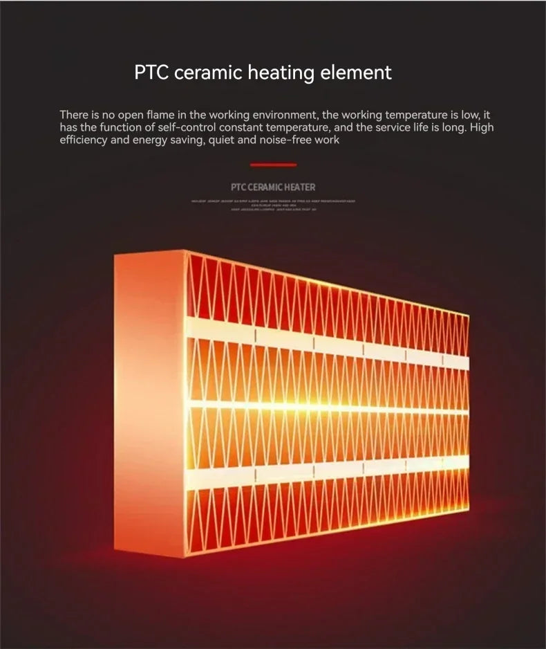 Portable Heater Electric Heater Plug-in Room Heater Home Appliance Heating Furnace Mini Radiator Remote Heating 500W