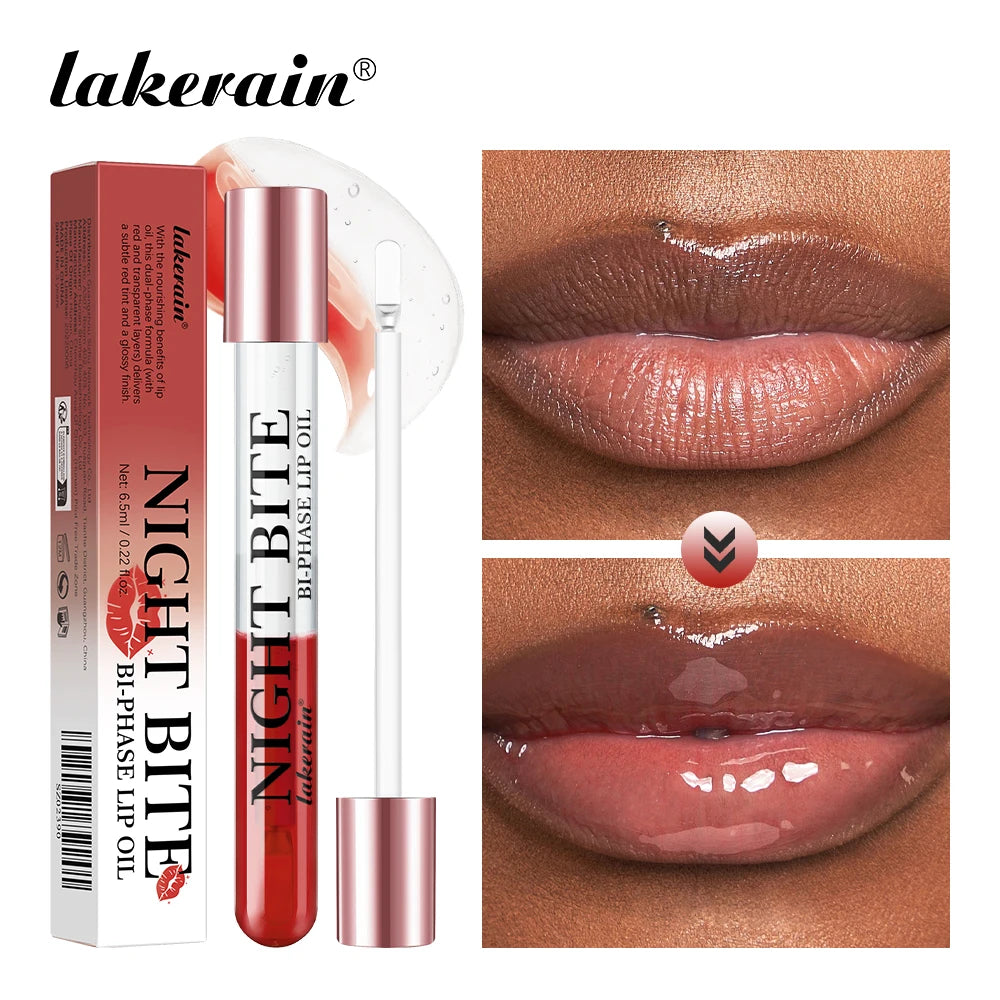 Pink Lip Gloss Transparent Lip Oil Moisturizing Reducing Lip Lines Nourishes Lips Waterproof Long-lasting Liquid Lips Cosmetics