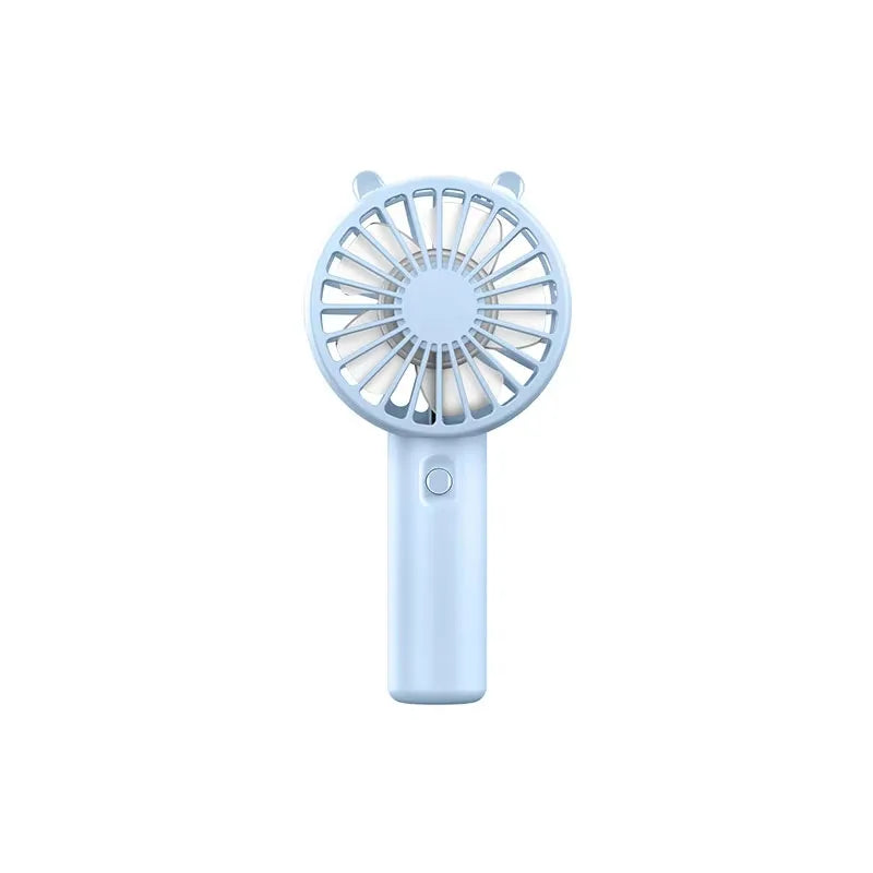 Mini Handheld Fan Portable USB Rechargeable Fans Desk with Base Small Makeup Eyelash Cooler Women Girls Outdoor Office White