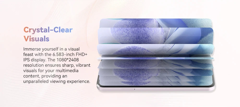 Cubot Hafury V1, Smartphone Android, 16GB RAM(8GB+8GB), 256GB ROM, Dual Screen, 64MP Camera, NFC, Global Version, Dual 4G Phone