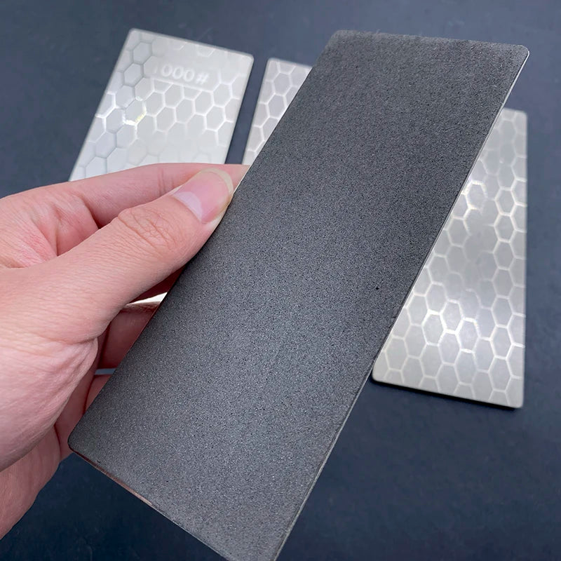 Kitchen tools Diamond Knives Sharpening Stone 600# 800# 1000# Whetstone Grindstone Ultra-thin Honeycomb Manual Knife Sharpener