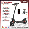 iscooter i10pro Electric Scooter 10 Inch Tire 800W 48V 15Ah Foldable eScooter Max speed 45km/h Range 60KM Kick Scooter With App
