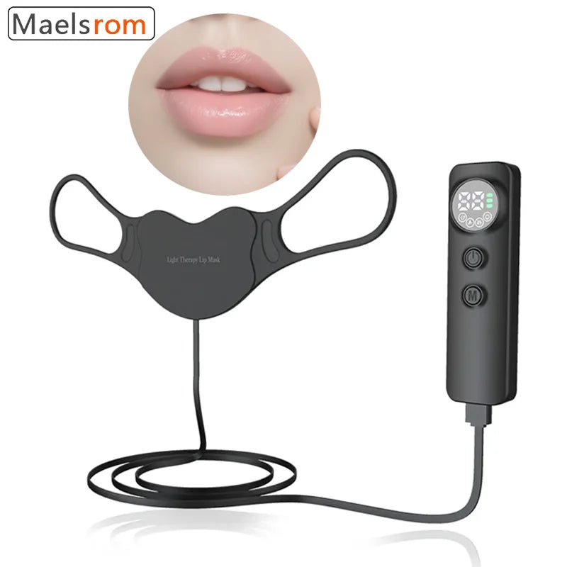 LED Lip Therapy Device Plumper 4 Light Modes Light Therapy Fuller Softer Lips Home Care Treatment Anti Wrinkle Moisturizing