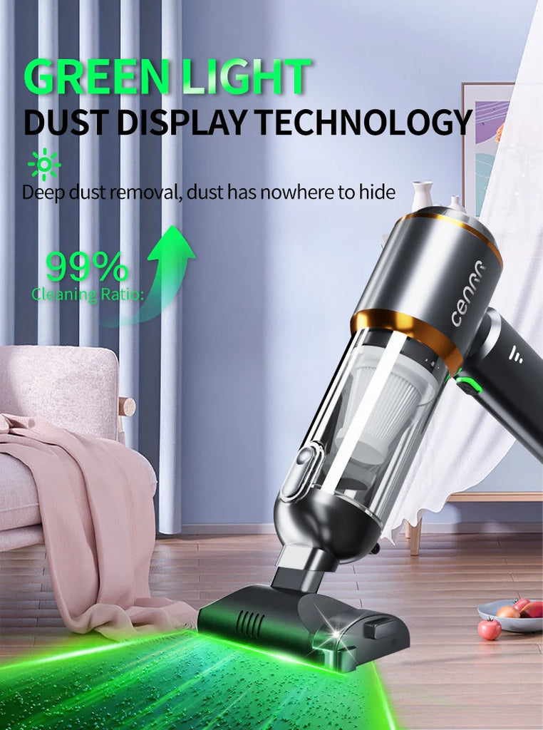 CENRR 998000PA Mini Car Vacuum Cleaner Cordless Powerful Wireless Car Cleaner HandHeld Portable Vacuum Cleaner Cleaning Machine