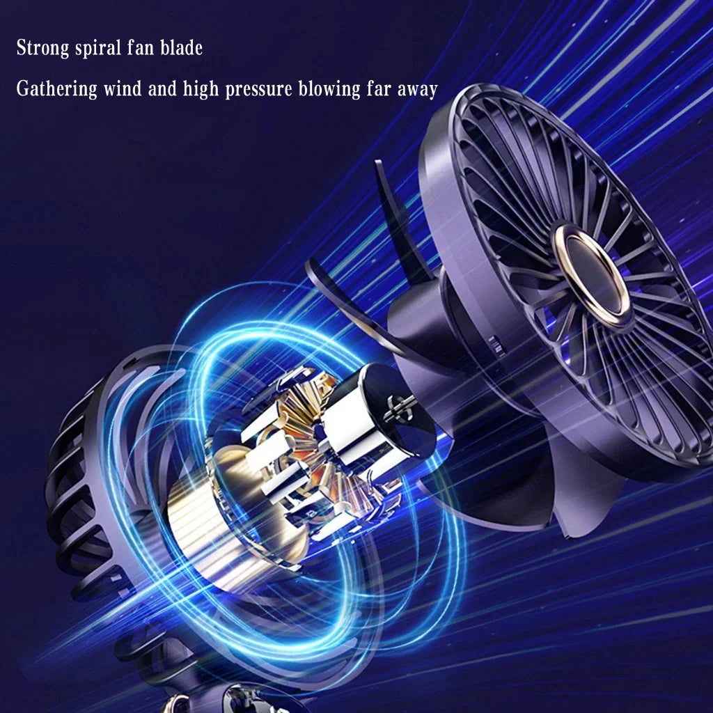 Digital  Display USB Handheld Mini Fan Portable  Office Student Desktop Silent  Foldable Small Fan Multi-Speed Adjustment