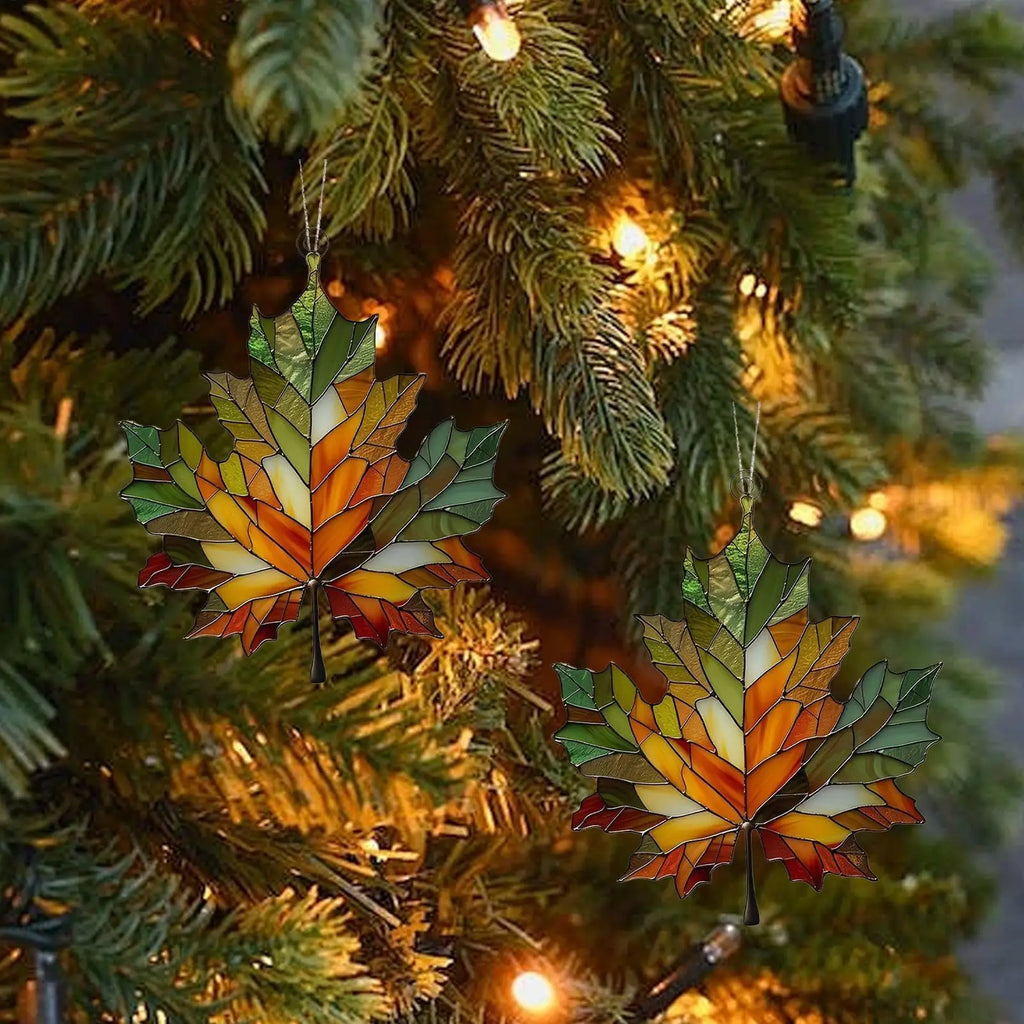 Fall Leaves Thanksgiving Decor Autumn Decor Wall Decor Fall Leaves Maple Leaves Stained Fall Decorations Acrylic Wall Art