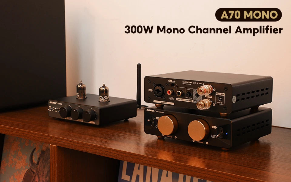 AIYIMA A70 Mono Amplifier Power 300W TPA3255 With PFFB Subwoofer For Home Sound Theater Trigger Input 1/2/3/4/5/6/7/8 Channel