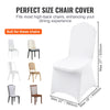 SucceBuy 200pcs Stretch Spandex Folding Chair Covers Universal Fitted Chair Cover Removable Washable Protective Slipcovers White