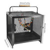 56cm Tall Metal Bird Cage Playpen with Hammock Toy and Perch, Removable Tray, Bowl for Parrot Parakeet Travel Carrier Cage