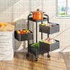 【Lifeideas】Multi-functional Storage Rack Vegetable Basket Removable Rotating Kitchen Shelving Shelf Trolley Furniture Home
