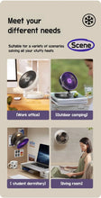Load image into Gallery viewer, Foldable Desktop Fan Mini  Wall-Mounted Fan With Warm Night Light Rechargeable 4 Gears Adjustable Portable Air Circulation Fan - Mighty Dollars
