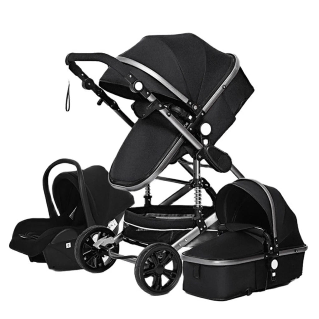 Luxurious Baby Stroller 3 in 1 Portable Travel Baby Carriage Folding Prams High Landscape Aluminum Frame Car for Newborn Baby