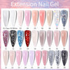 LILYCUTE 15ml Nail Extension Gel Kit Soak Off UV Gel Acrylic White Clear Pink Gel Nail Polish LED Lamp Manicure Set For Nail Art