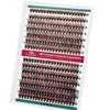 FADVAN Brown 14 Rows Diy Cluster Segmented Lash 9-16mm C/D Curl Upper Lower Fake Eyelash Professional Heat Bond Eyelashes