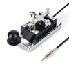 HY-K4 Stainless Steel CW Telegraph Shortwave Radio CW Telegraph Key Morse Key Shortwave Radio Communication Teaching Aids