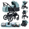 Luxury Baby Stroller 3 in1 Portable Travel Baby Carriage Fold Pram High Landscape Aluminum Frame Newborn Infant Stroller