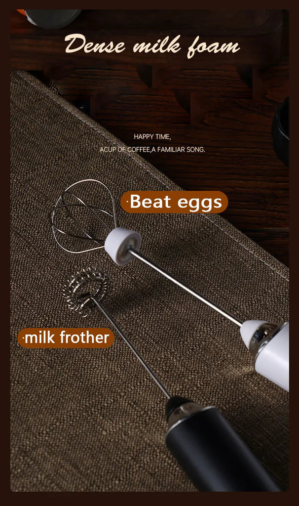 Portable Rechargeable Electric Milk Frother Foam Maker Handheld Foamer High Speeds Drink Mixer Coffee Frothing Wand whisk
