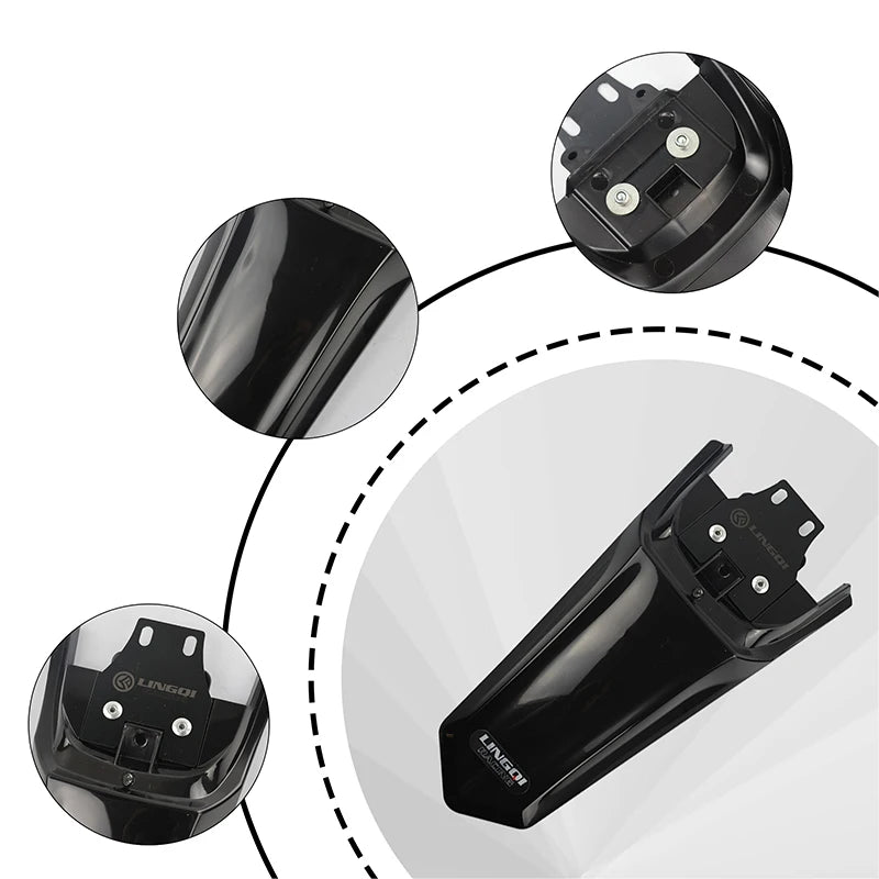 LINGQI RACING  Motorcycle Rear Wheel Fender Cover Mudguard Plastic Protection Guard For Light Bee  Electric Bike