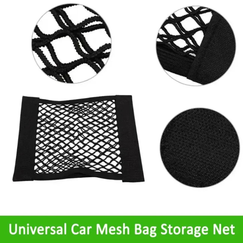 Universal Car Mesh Bag Storage Net Car Storage Bag Double Mesh Trunk Storage Net Car Built-in Storage Bag Car Trunk Storage Net