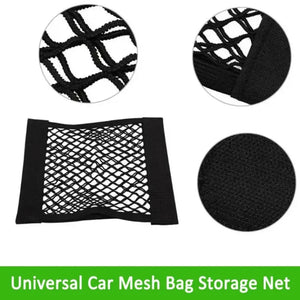Universal Car Mesh Bag Storage Net Car Storage Bag Double Mesh Trunk Storage Net Car Built-in Storage Bag Car Trunk Storage Net