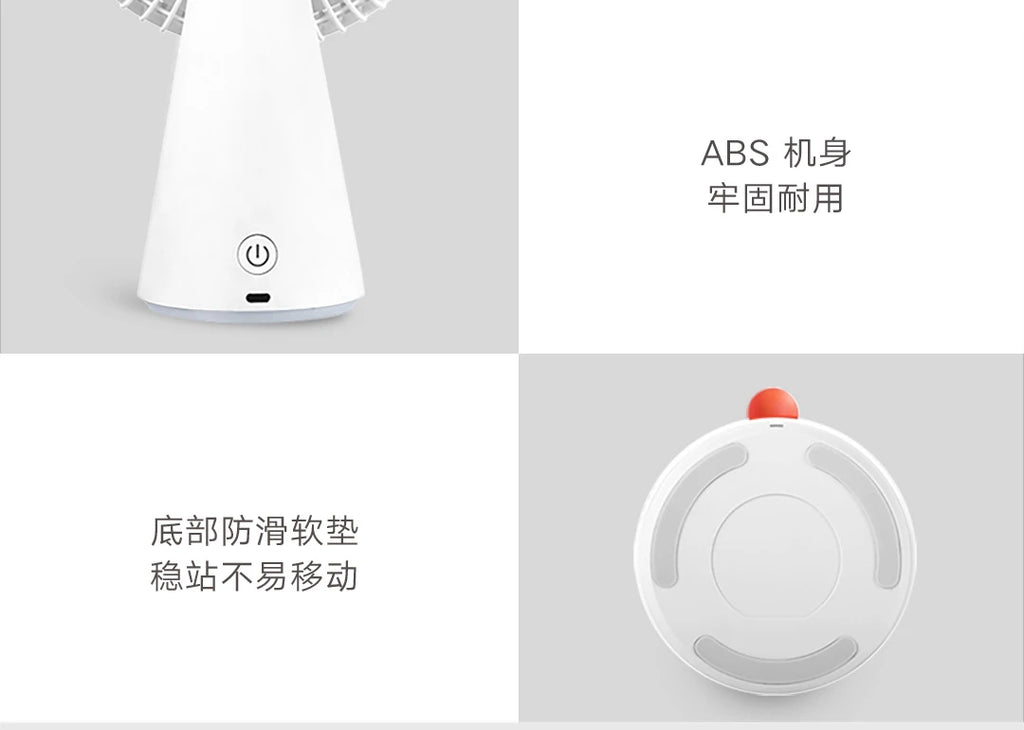 2022 New Xiaomi Mijia Desktop Mobile Fan Desktop / Handheld Dual-use, Soft Air For Office School Usb Charging 4000mAh