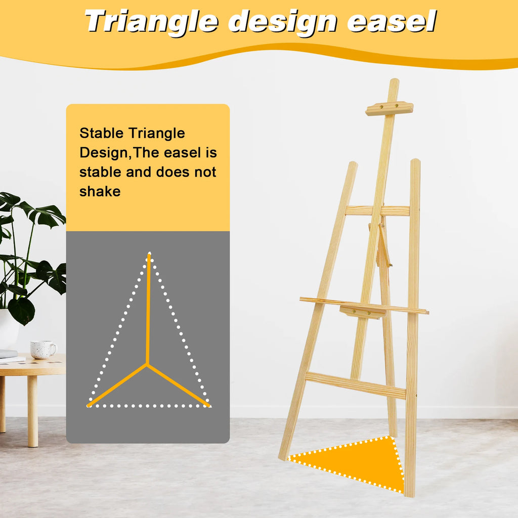Wooden Artist Easel Adjustable Height Artist Easel Adjustable Drawing Holder tand for Painting Portable Artist Easel Sketch
