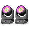 Yiflamefly 2Pcs Moving Head Lights With19X15W RGBW LED DMX512 Stage Light For DJ Karaoke Dance Hall KTV Disco Bar Stage Lighting
