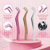 1PC Eyelash Tweezer Stainless Steel Anti-Static Eyelash Extensions tweezers Makeup Tools