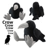 25cm Black Crow Plush Birdie Cuddly Black Raven Plush Toy Realistic Crow Soft Christmas Gift for Kids Bird Lovers Home Decor