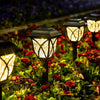 2pcs Led Solar Lawn Lights Outdoor Lamp Waterproof Warm Light Garden Courtyard For Walkway Path Villa Landscape Lights