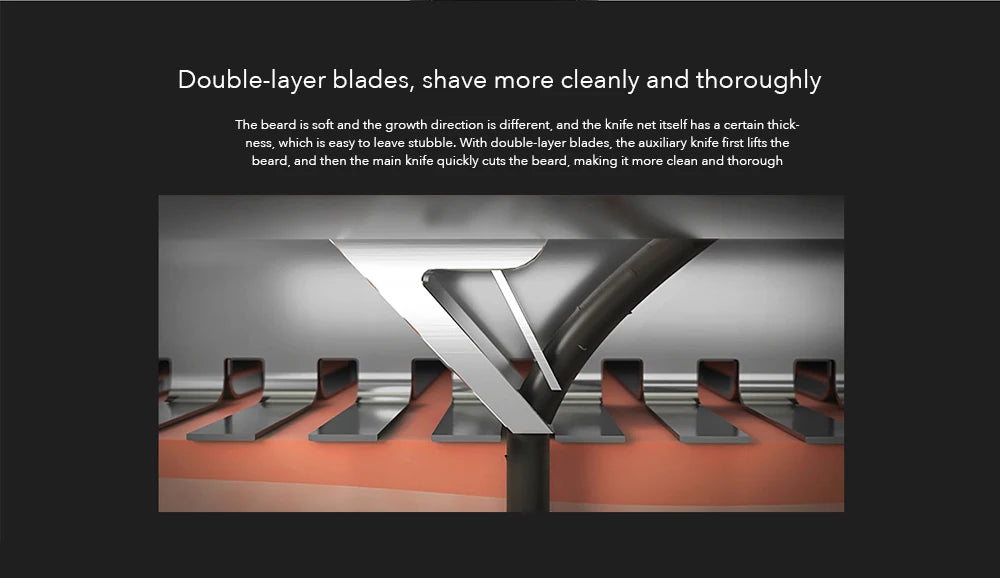 Xiaomi Mijia Electric Shaver S500 Portable Beard Trimmer Dry Wet Shaving Washable beard trimmer Electric Shaver For Man