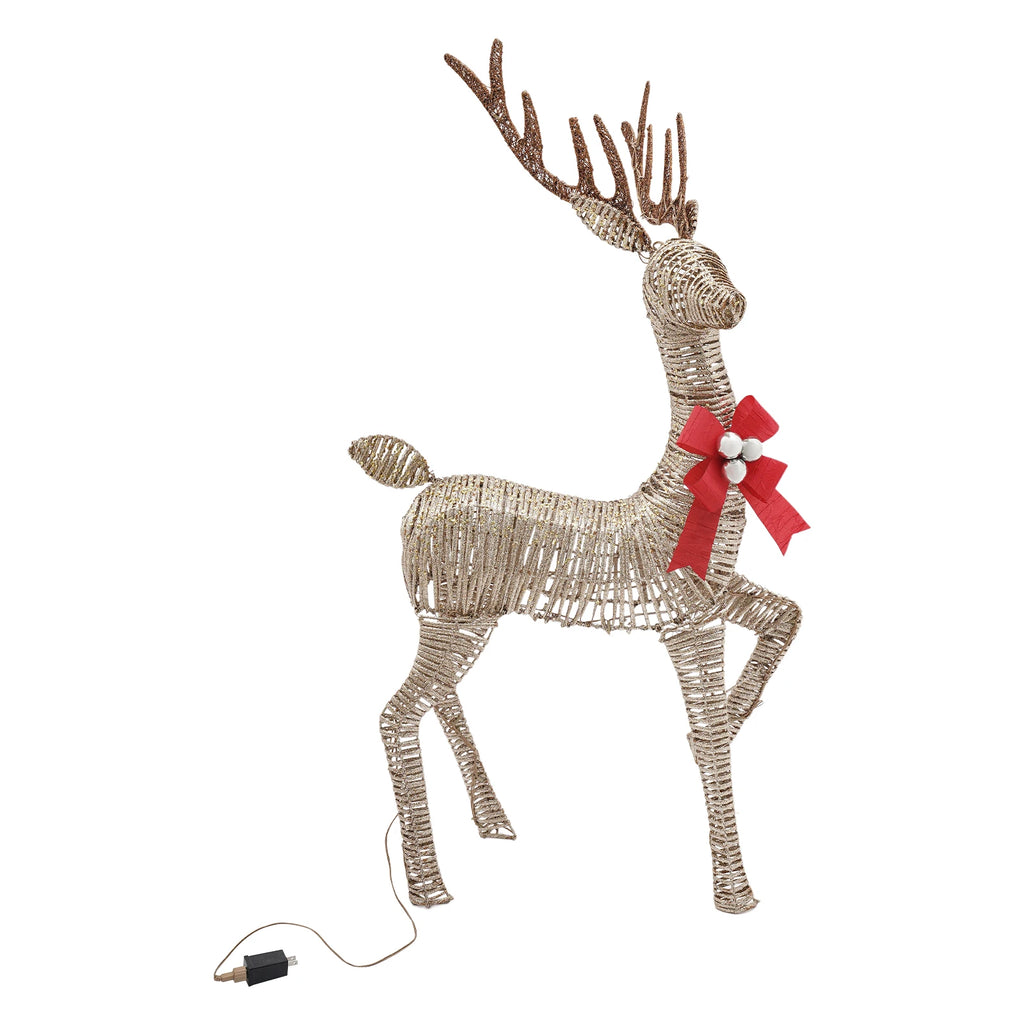 Christmas Decorations Outdoors Reindeer, Christmas Decor Iridescent Deer, Light up Christmas Decor Deer