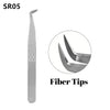 Fadvan Tweezers for Lashes Extension Fiber Tips Stainless Steel Makeup Tweezers Anti-static Free Print Your Logo