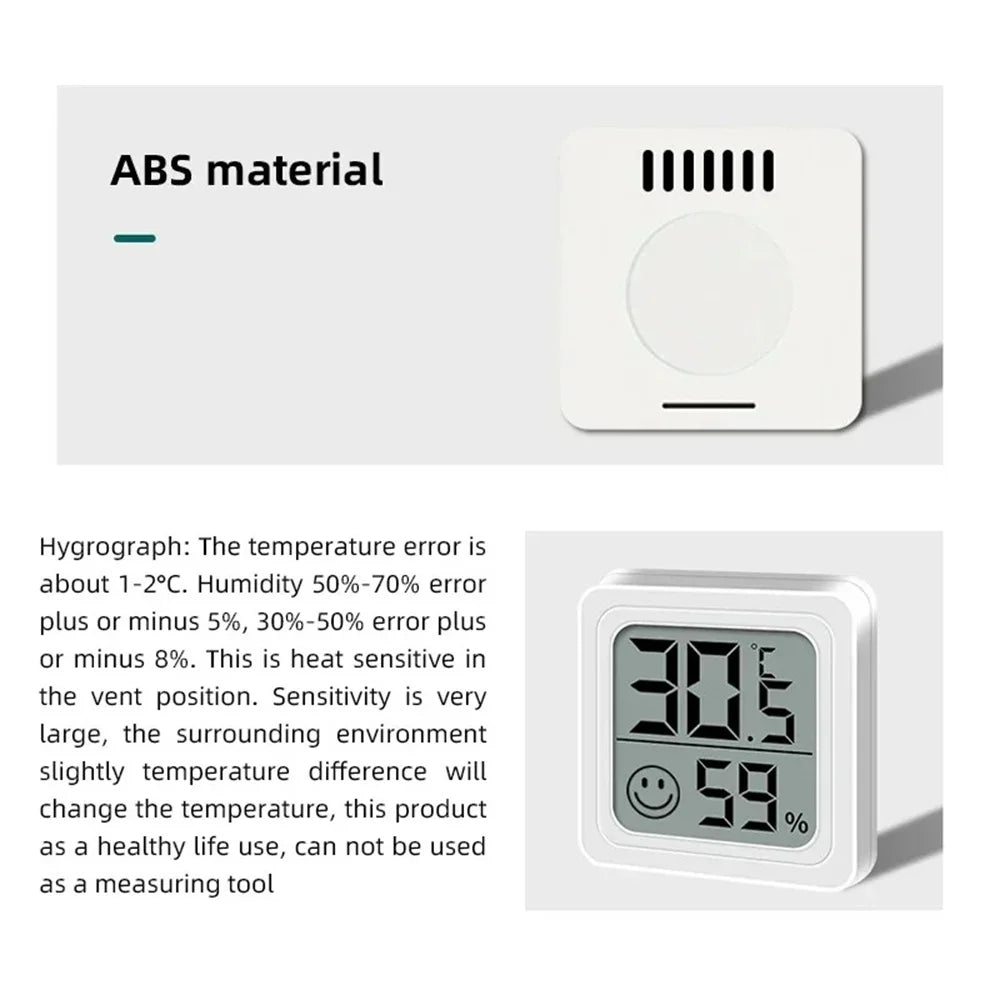 Mini LCD Digital Thermometer Hygrometer Indoor Convenient Electronic Temperature Hygrometer Sensor Meter Household Thermometer